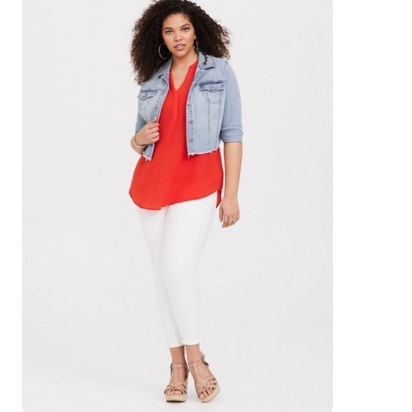 Torrid Harper Swiss Dot Sleeveless Red Tunic Tank 3X - Picture 10 of 10